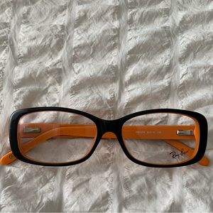 Ray Bans youth RB5278 orange and black glasses store display